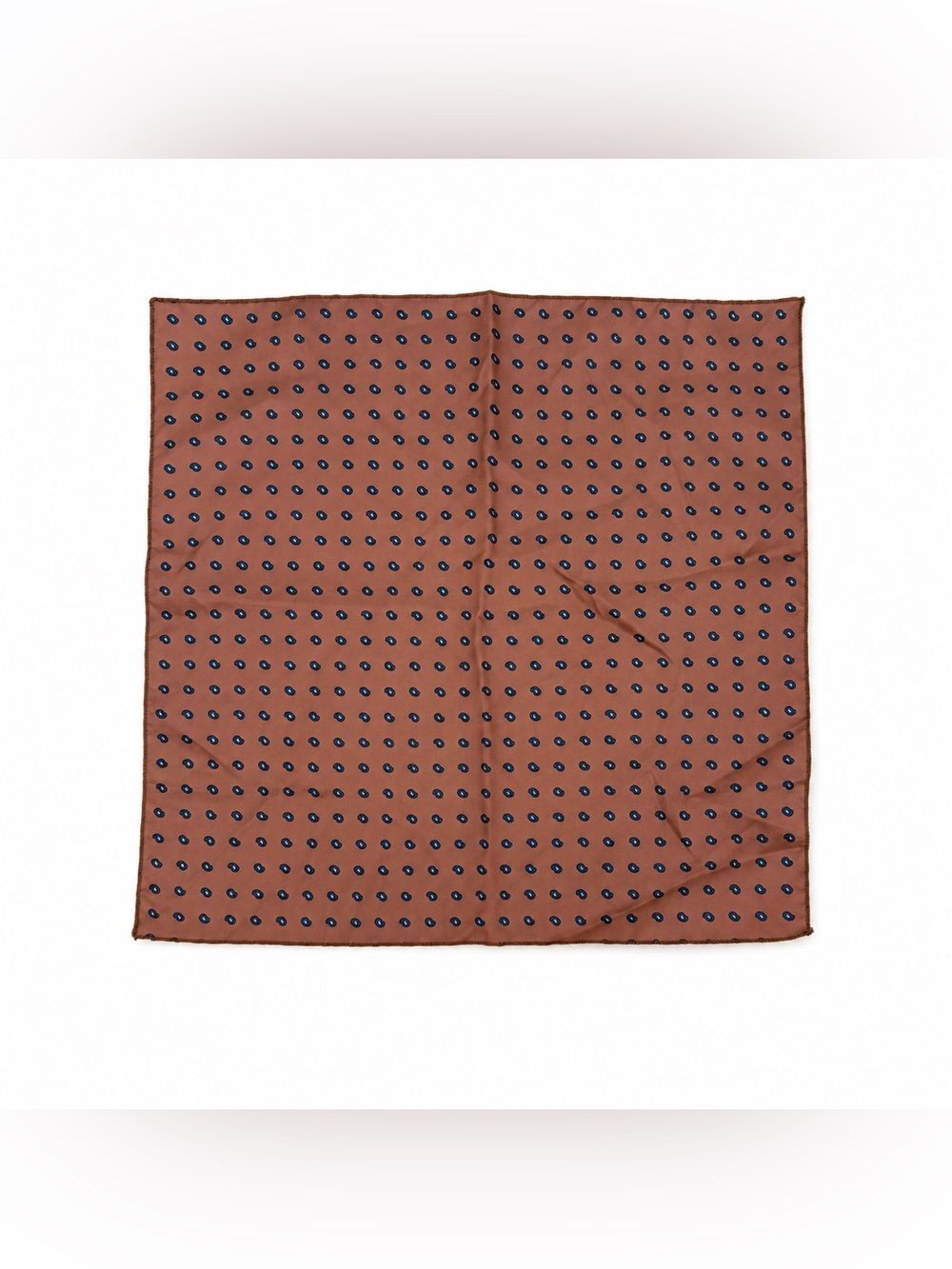Unbranded Terracotta Rose Blue Paisley Small Pocket Square Accessory Men's